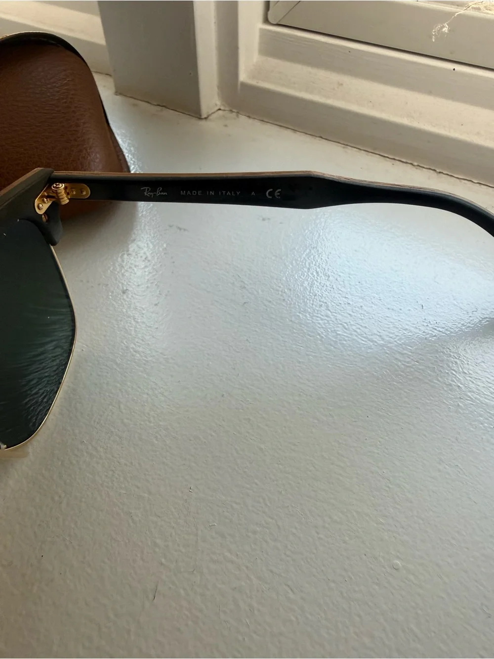 Ray-Ban Clubmaster Style Wood Frame Sunglasses